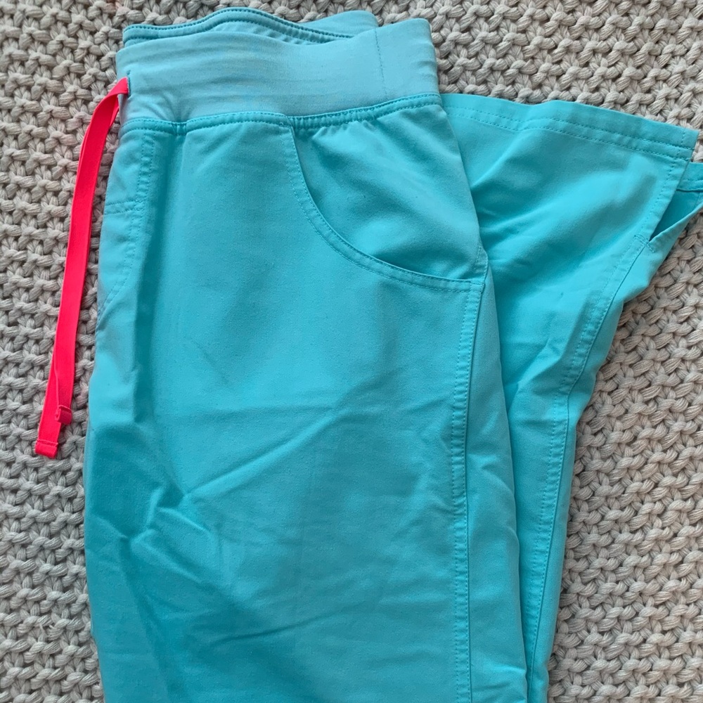 FIGS Neon Blue Kade Cargo scrub pants